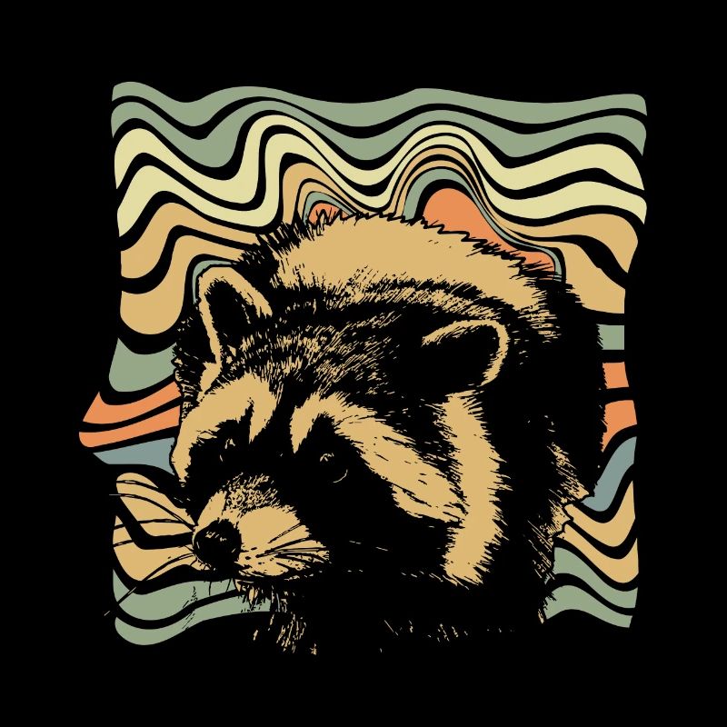 Waschbär Nachteule Waldtier Wald Geschenk Idee