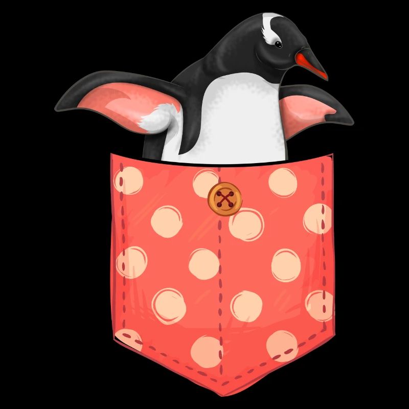 Antarktis Tier Geschenk Süßes Brusttasche Pinguin