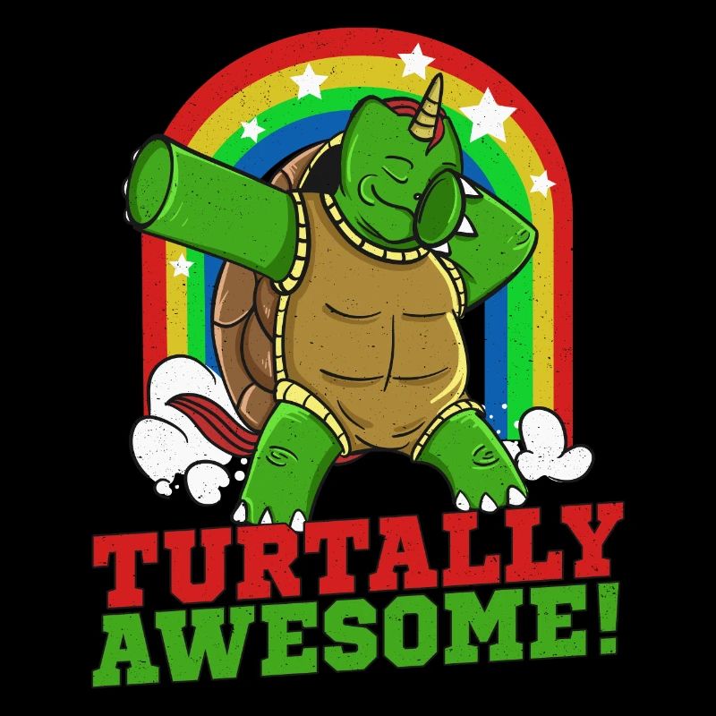 Dabbing Turtle TURTALLY AWESOME Funny Sea Turtle