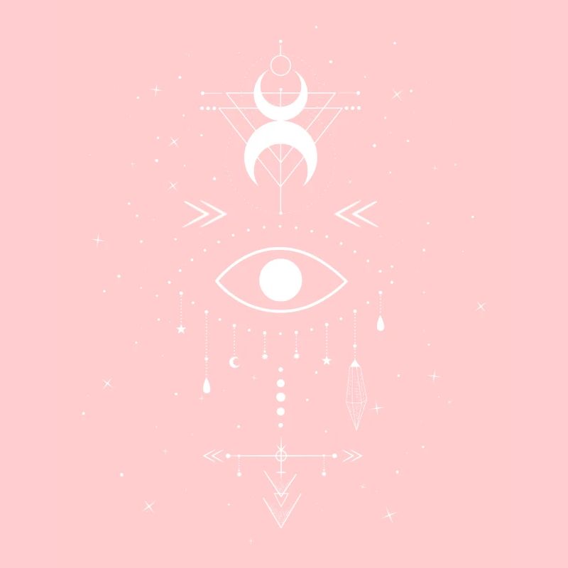 Boho eye white