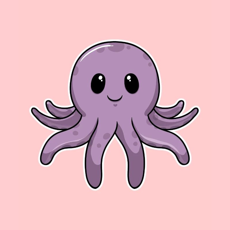 Sød dyrebarn blæksprutte blæksprutte