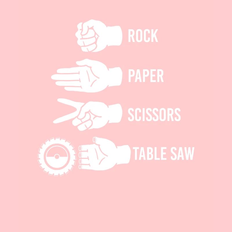 Ciseaux pierre papier menuisier menuisier