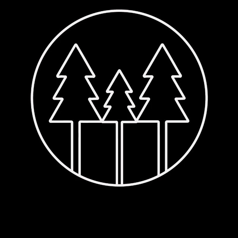 Three trees in a circle