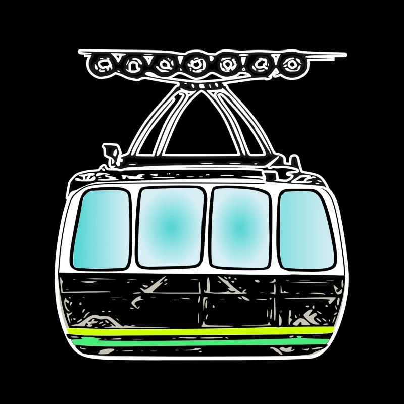 Cable car gondola cable car fan