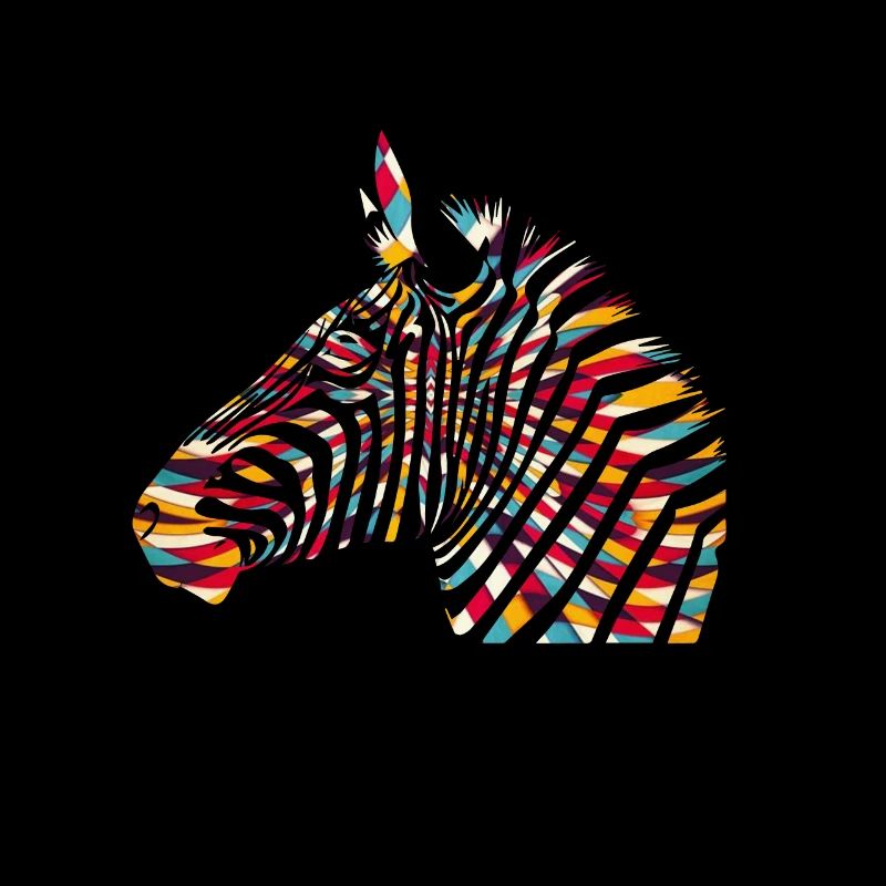 Afrika Zebra in bunter Optik