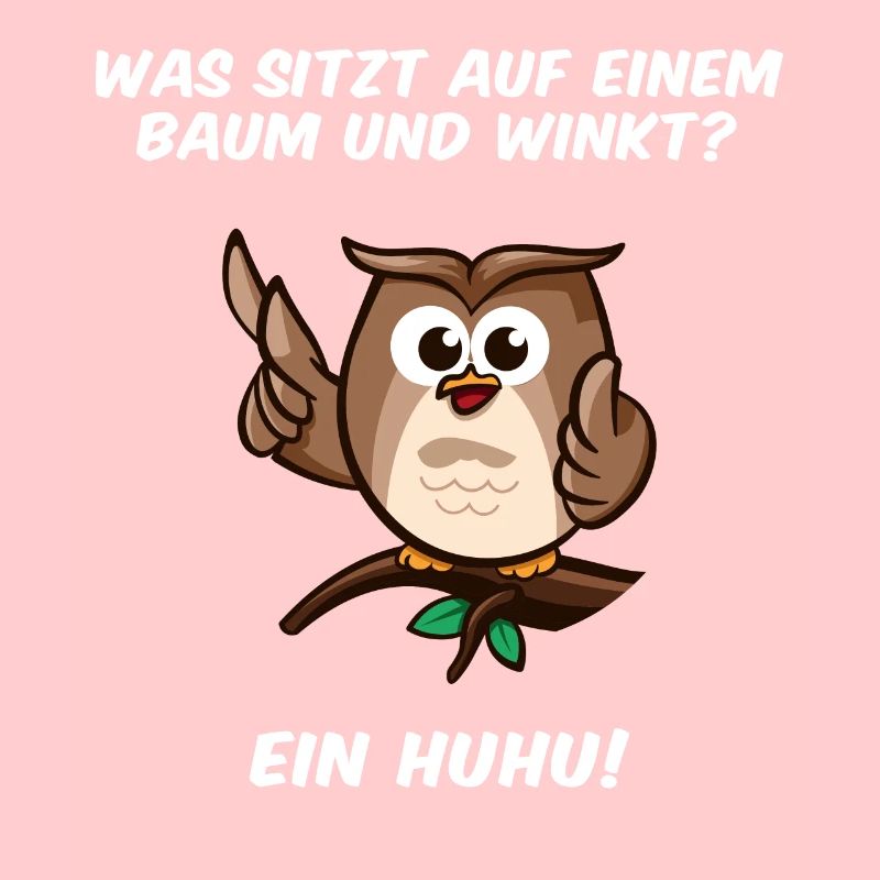 Ein Huhu ist ein Uhu, der dir winkt. Lustige Eule