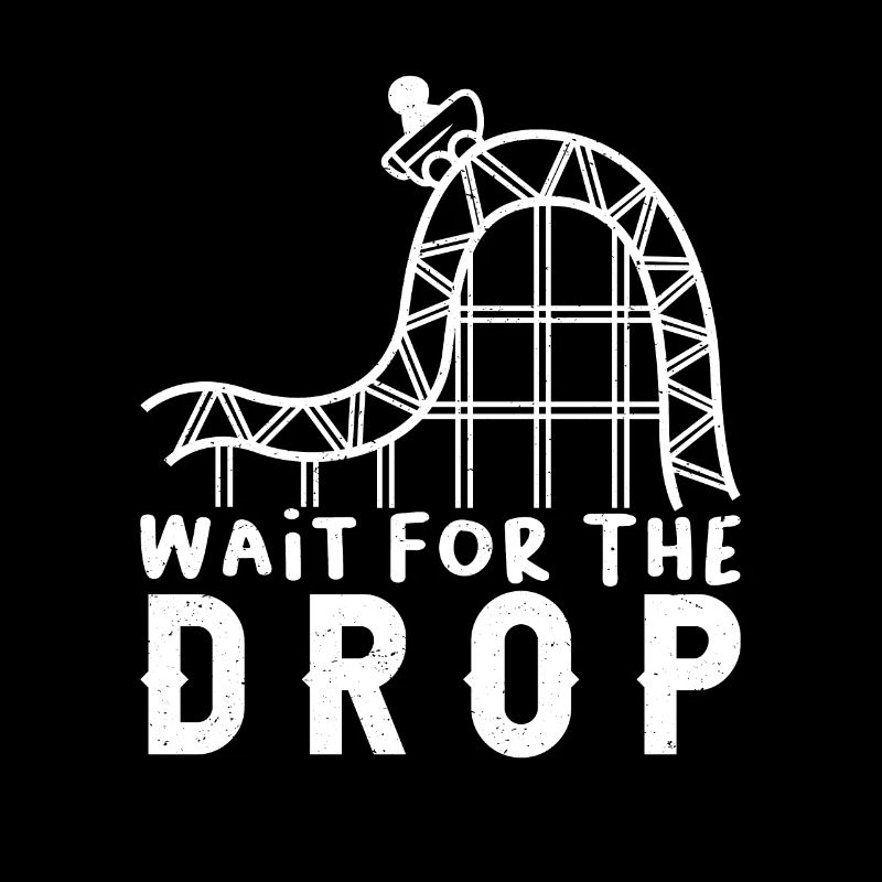 Achterbahnfahrt Fan warten auf das Drop-Geschenk