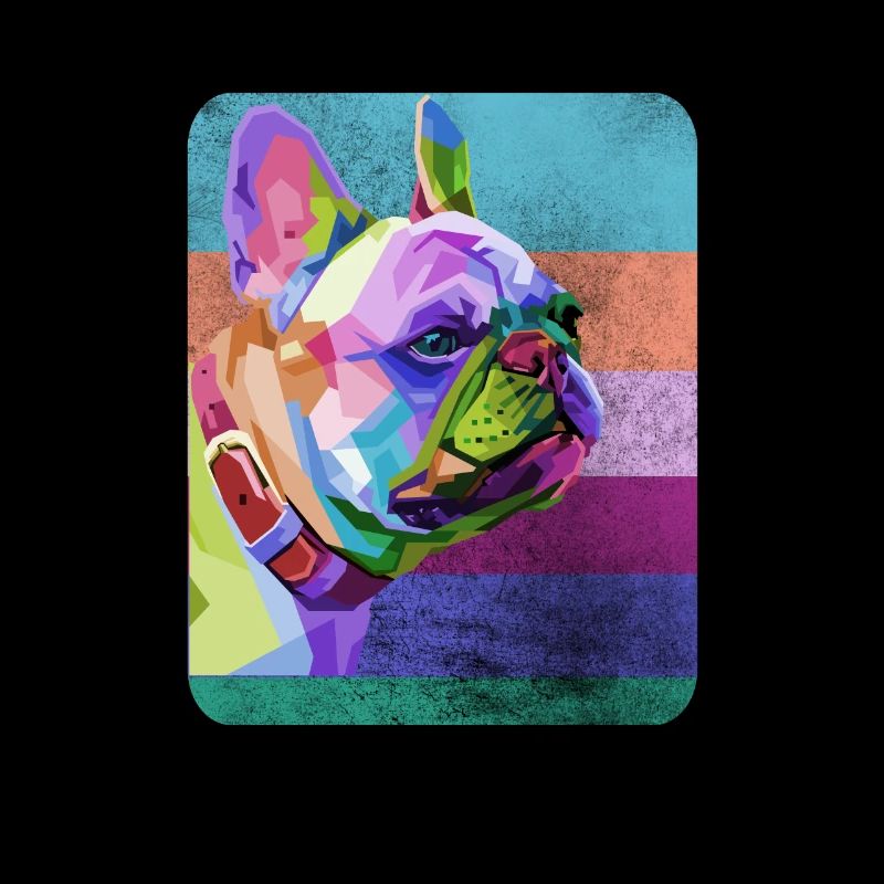 Dessin coloré de bouledogue français