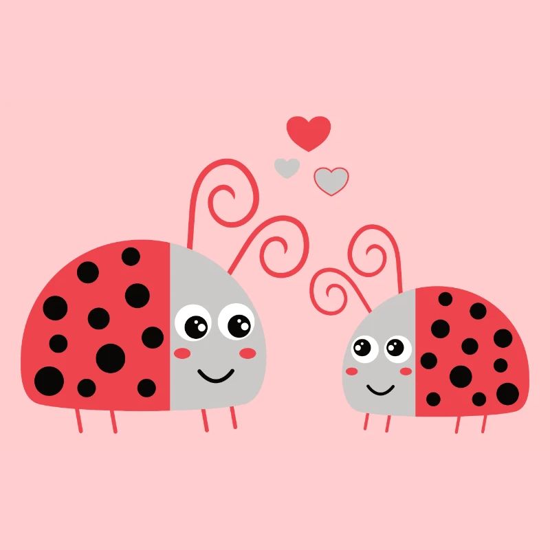 Mom/Dad Ladybug with Child Heart Points