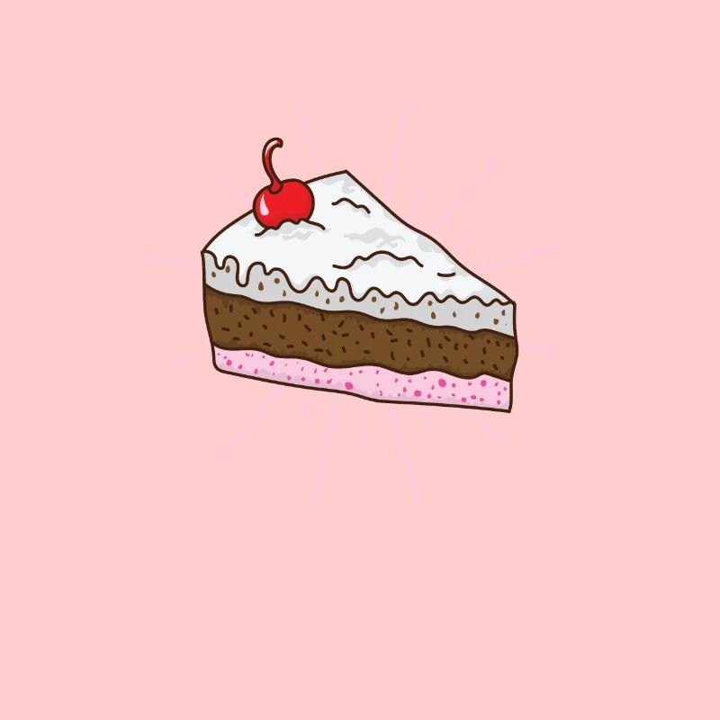 Stück Torte mit Kirsche Kuchen Konditorei