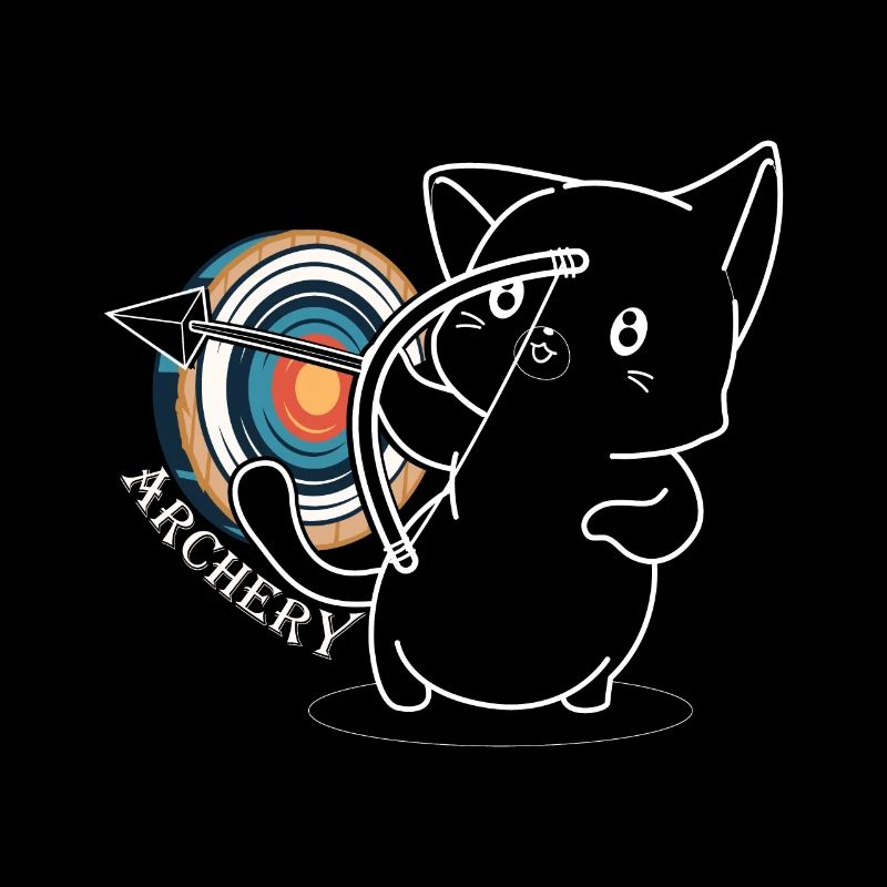 Chat mignon Vise une tranche d’arc et de flèche