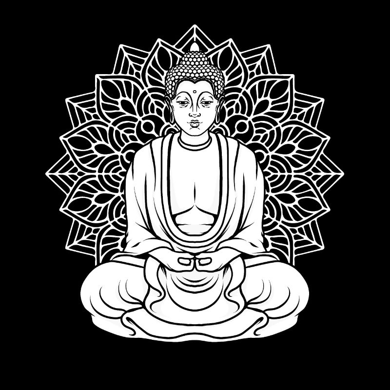Bouddha Bouddhiste Feuille de Lotus