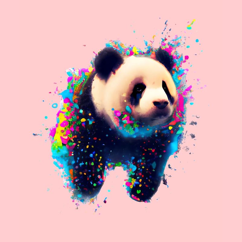 Explosion de couleur Panda Bear
