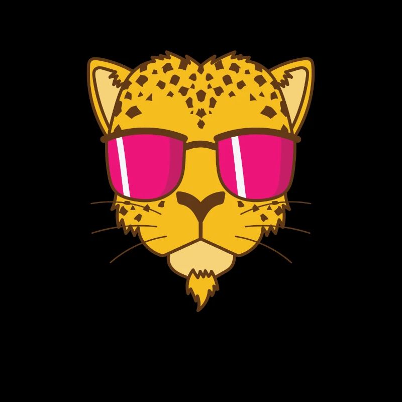 Cool léopard avec lunettes de soleil Big Cat
