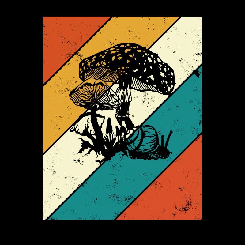 Champignon Rétro Champignons Cèpes Champignons Crapaud Tabouret Cadeau