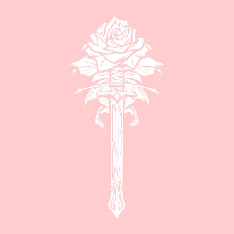 Rote Rose Goth Schwert