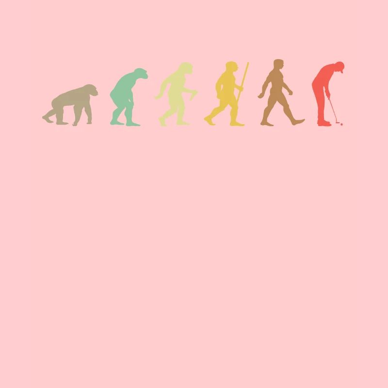 Golf Retro Golfer Evolution Funny Golfing