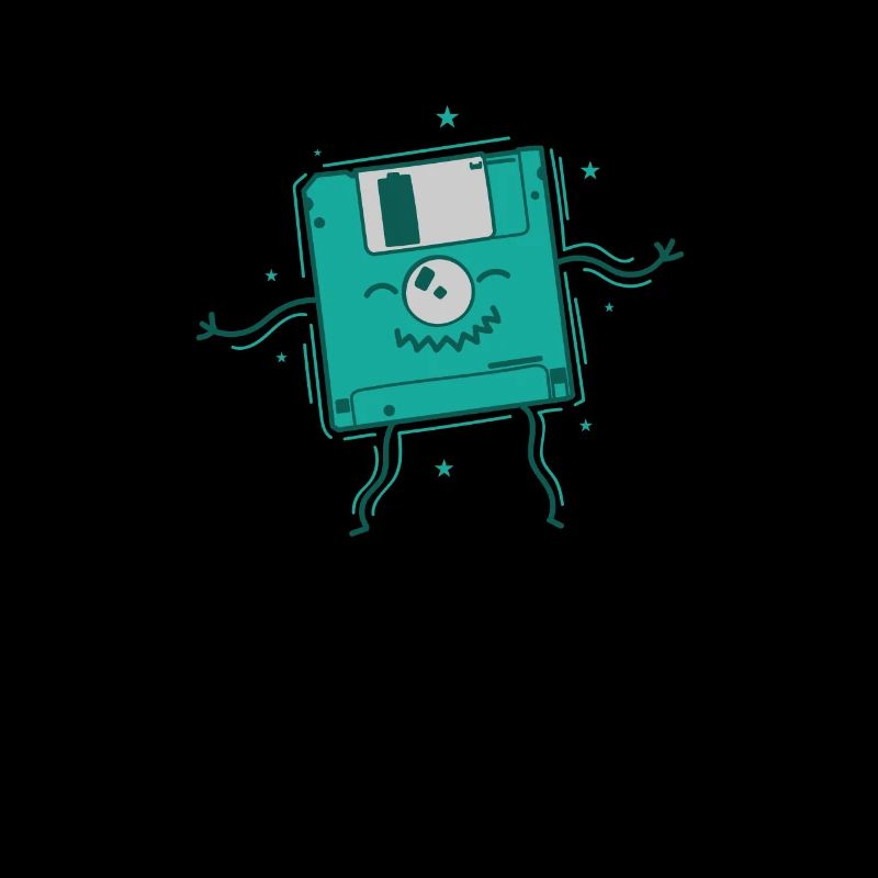 Floppy Disk Dances Retro Storage Module Disk