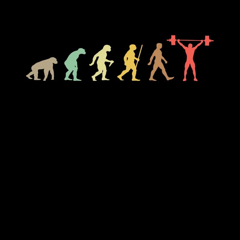 Weightlifting Retro Body Building Evolution fitnes