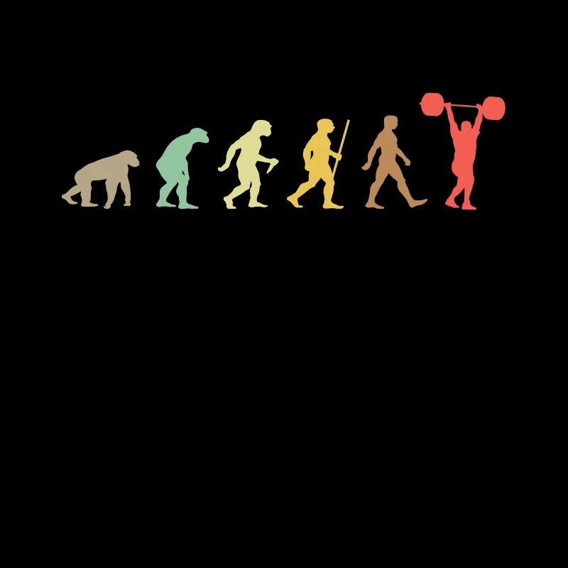 Weightlifting Retro Body Building Evolution fitnes