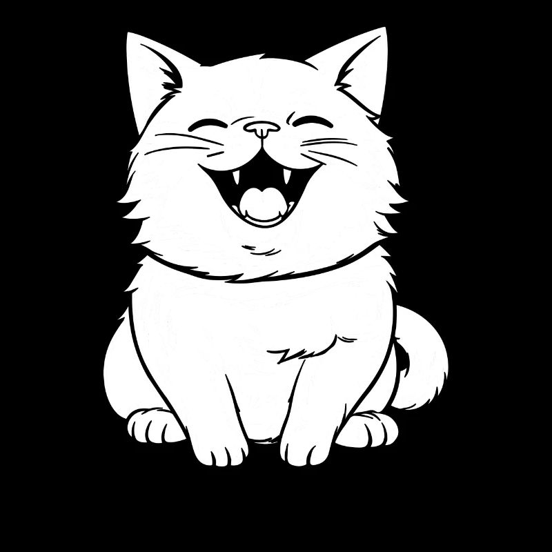 Katze Lächelnd