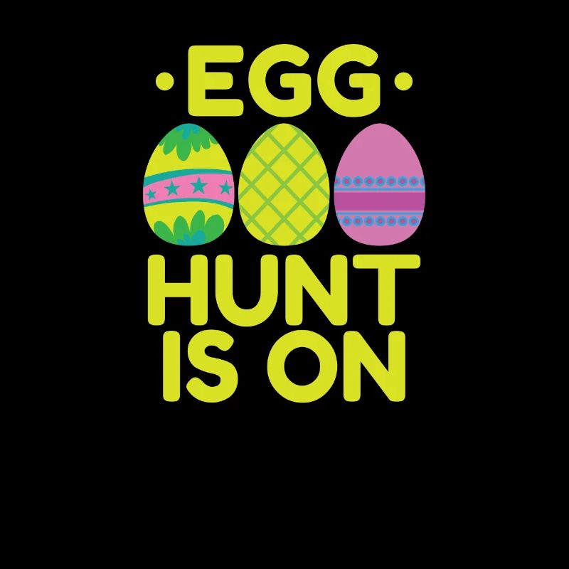 Egg Hunt is on Easter Colorful Easter Eggs