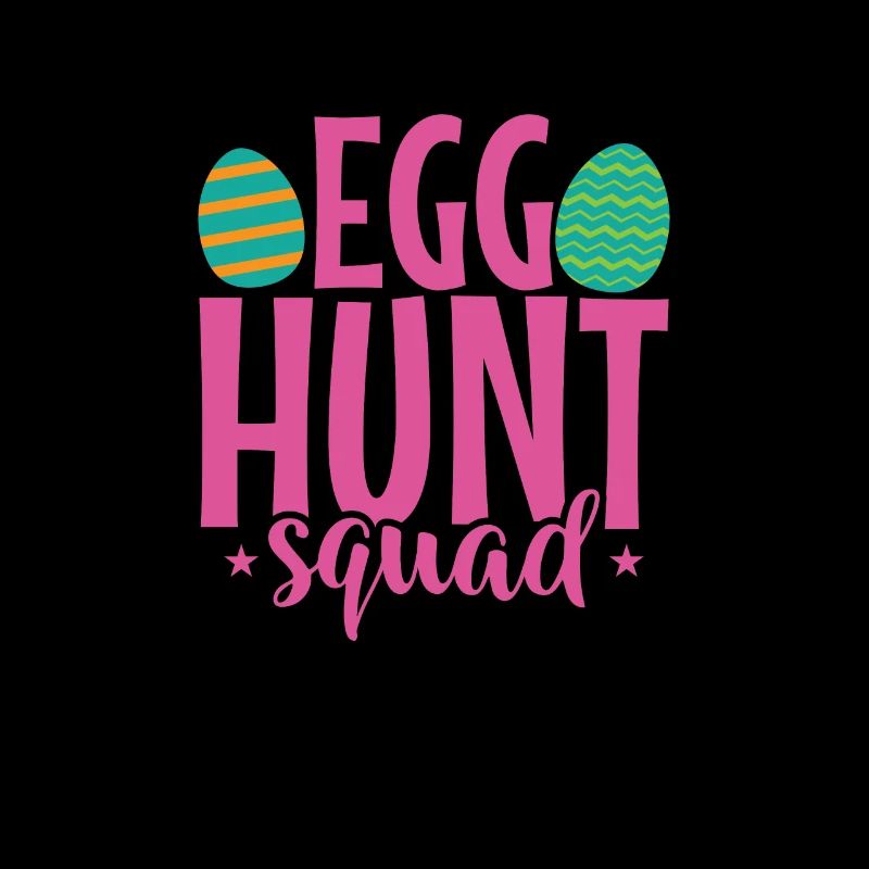 Egg Hunt Squad Easter Colorful Easter Eggs