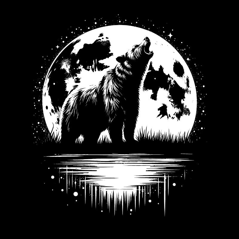 Bear Brown Bear Moon Howling