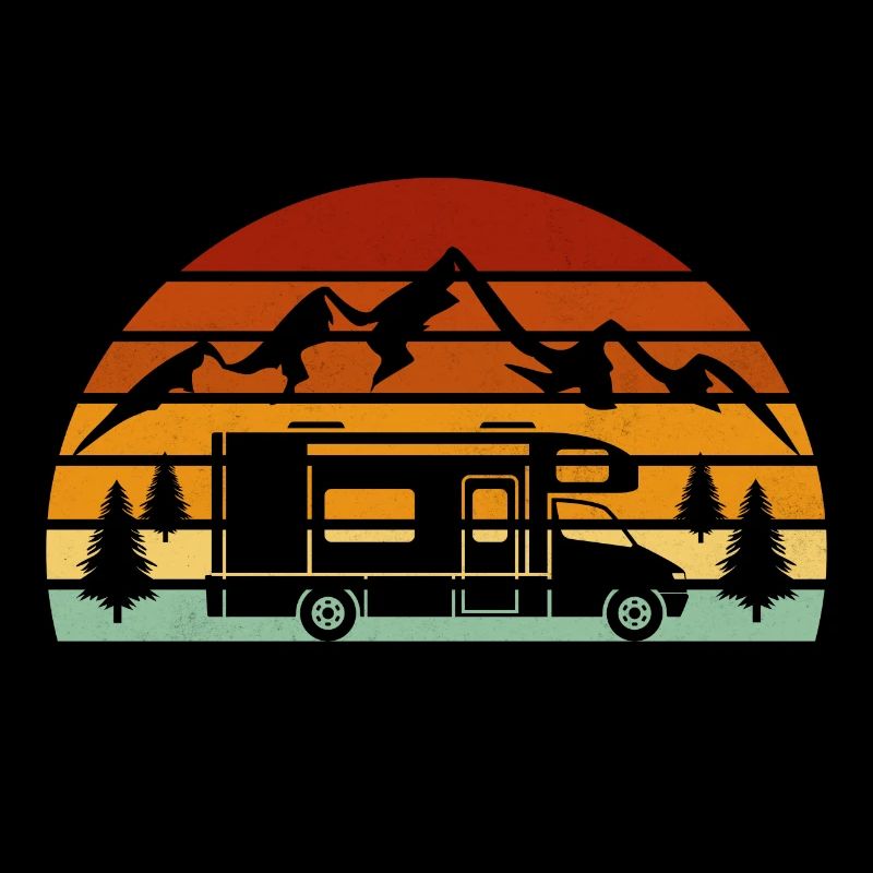 retro motorhome rv caravan gift camping