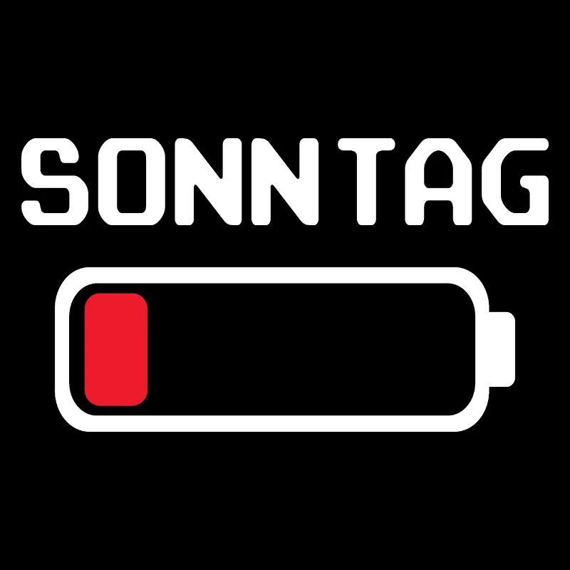 Sonntag Batterie leer Design
