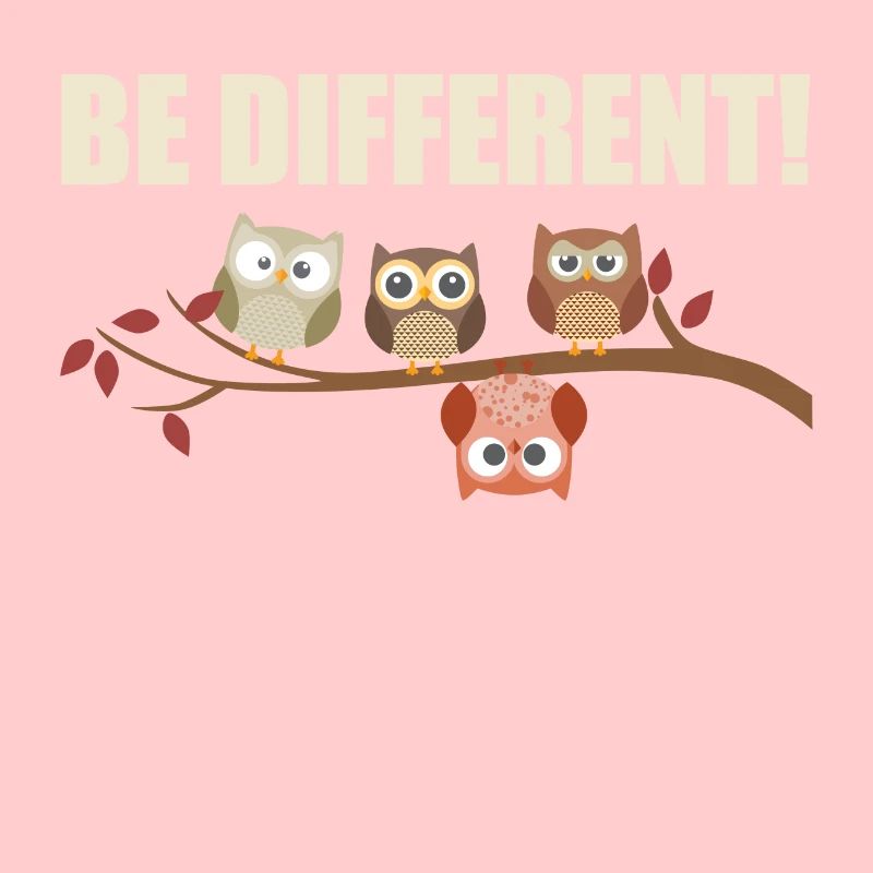 Be Different- Süße Eulen Sei Anders Geschenk-Idee