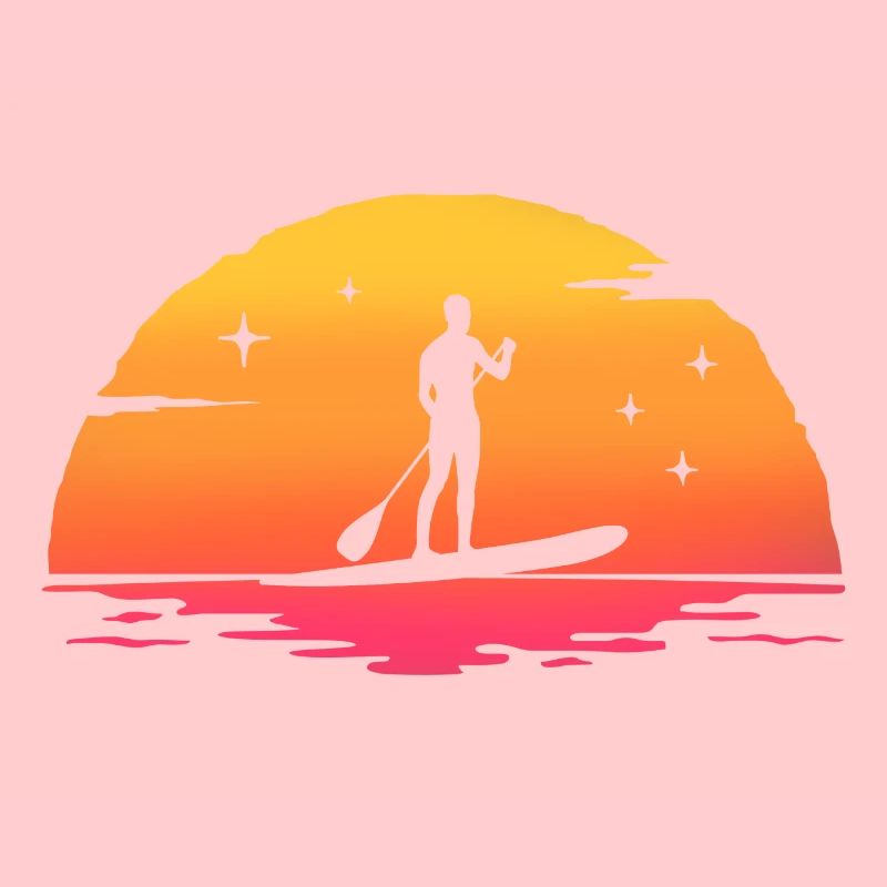 Sunrise paddle board paddle surf standing paddle