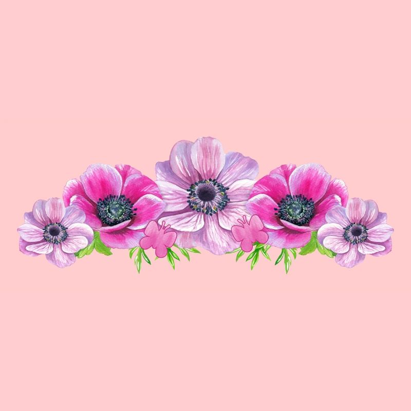 Fleurs d’anémone Fleur Rose Papillon Fleuriste