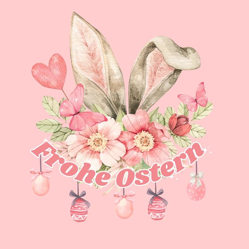 Frohe Ostern Hasenohren Mädchen