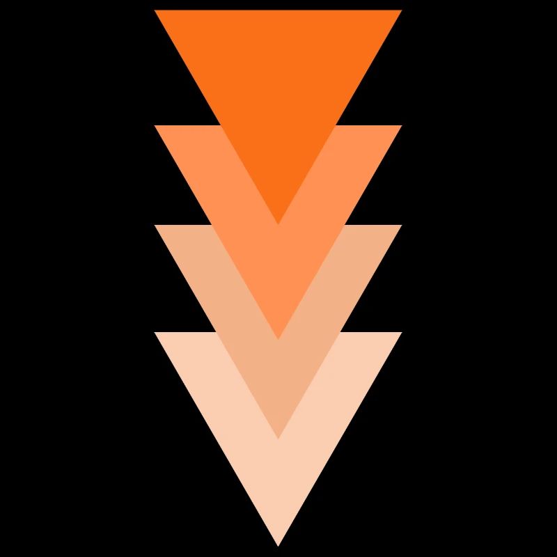triangle de nuances de la couleur orange