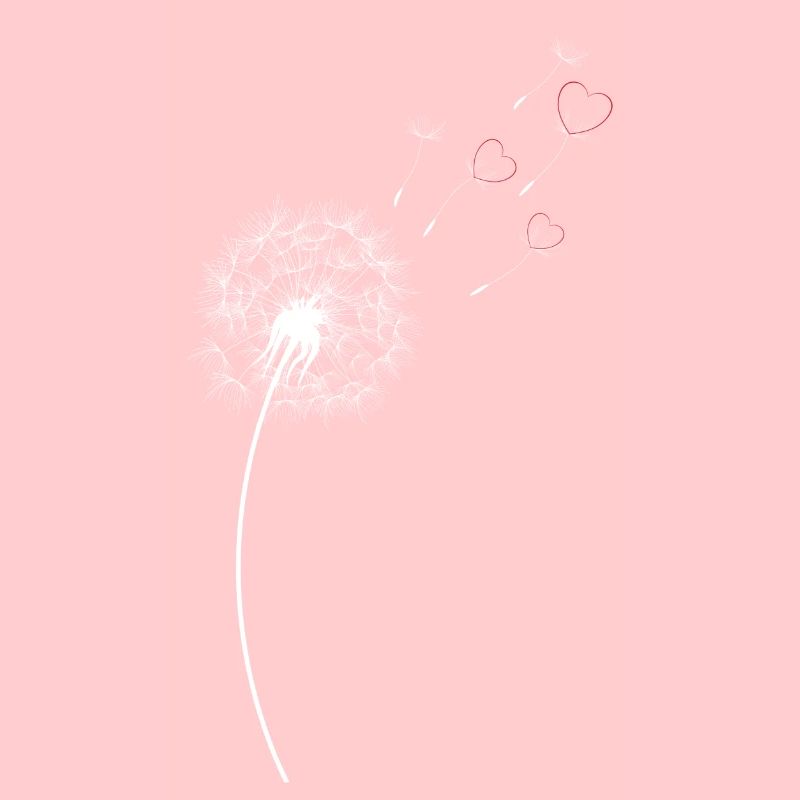 Pusteblume Herzchen Herz Valentinstag Löwenzahn