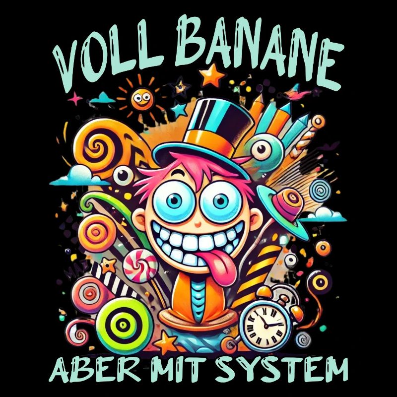 Lustiger Spruch - Voll Banane, aber mit System