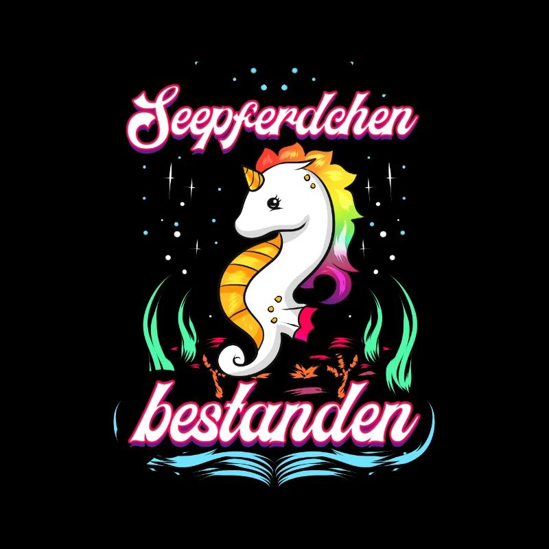 Kinder Seepferdchen Einhorn Frühschwimmer Erfolg