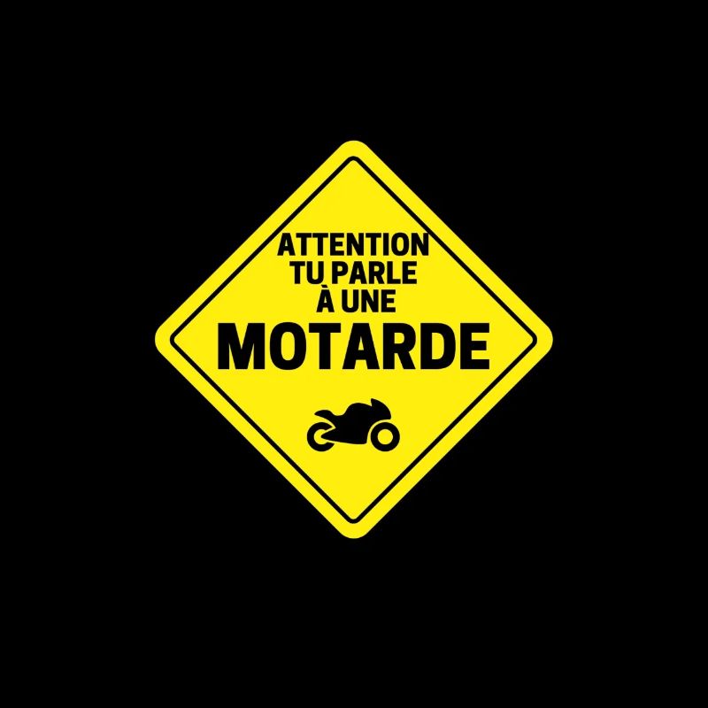 Biker caution road sign