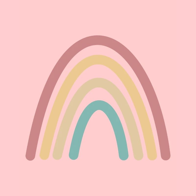 Boho Regenbogen Retro Geschenkidee