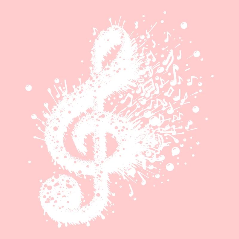 Music clef splash notes