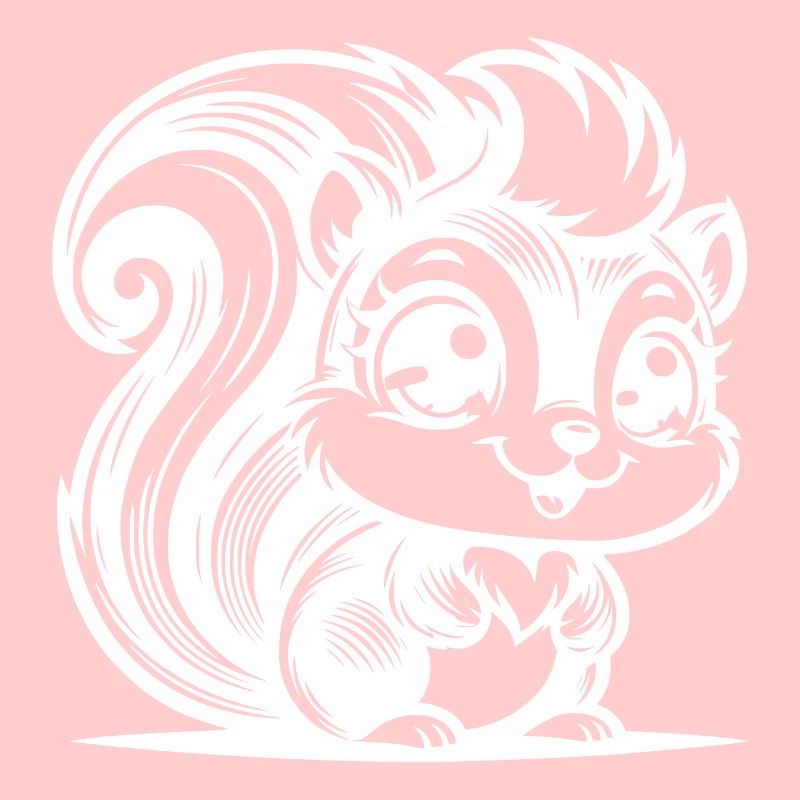 Dessin au crayon de bébé dessin animé écureuil