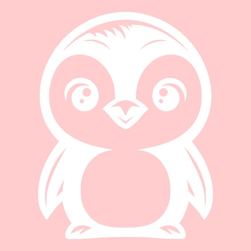 Knuffige Comic Pinguin Zeichnung