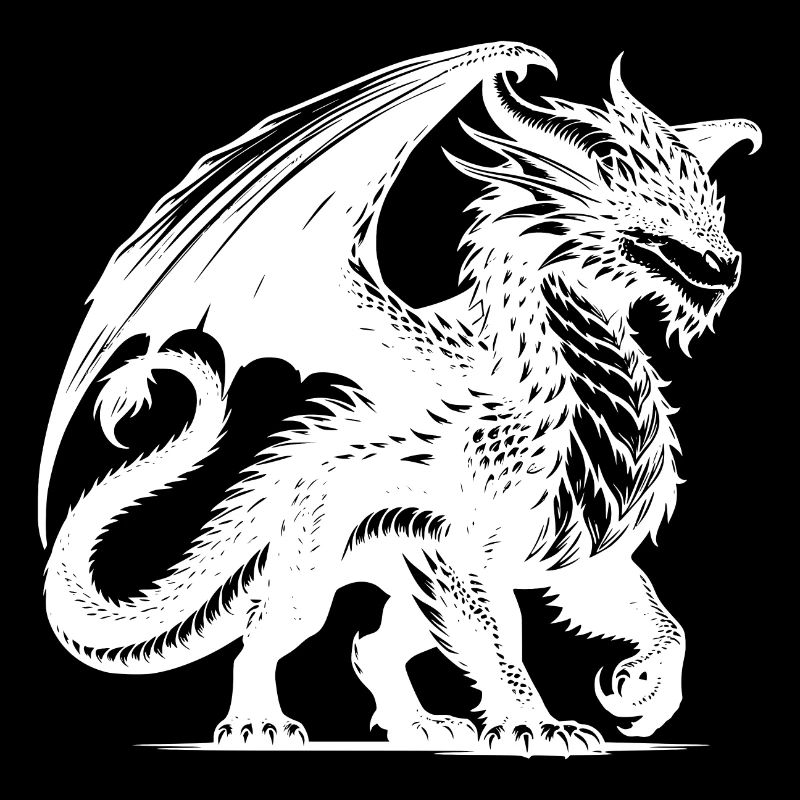 Style de tatouage de dragon amical avec des ailes
