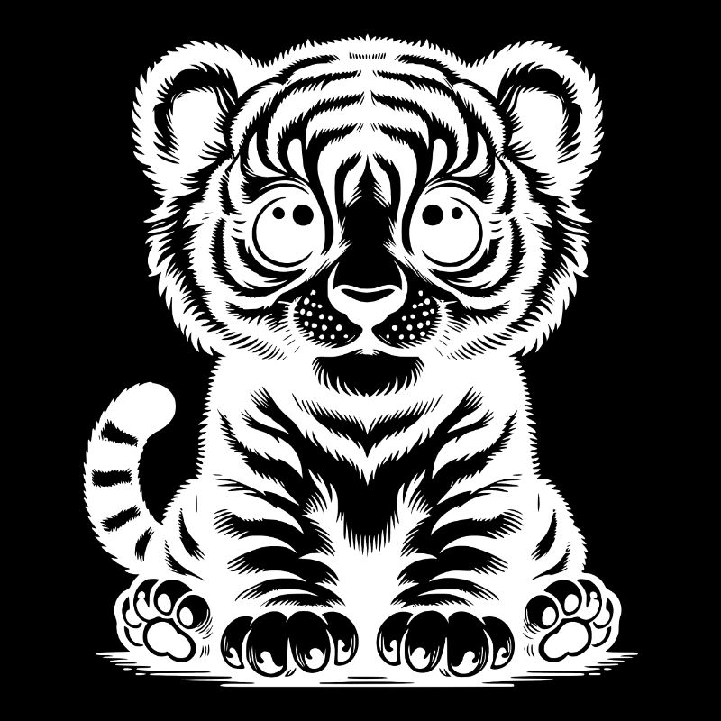 Pas de mignon bébé tigre enfants style chats