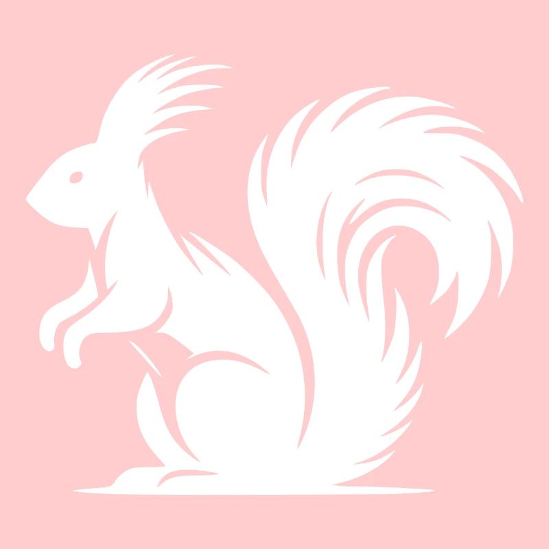 Squirrel Tattoo Style Drawing