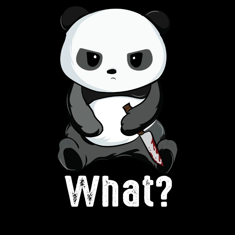 Panda avec couteau killerpanda bear cadeau panda bear