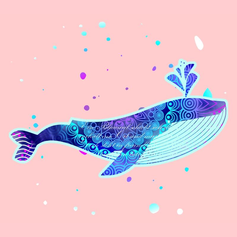 Blue whale pattern pastel tones