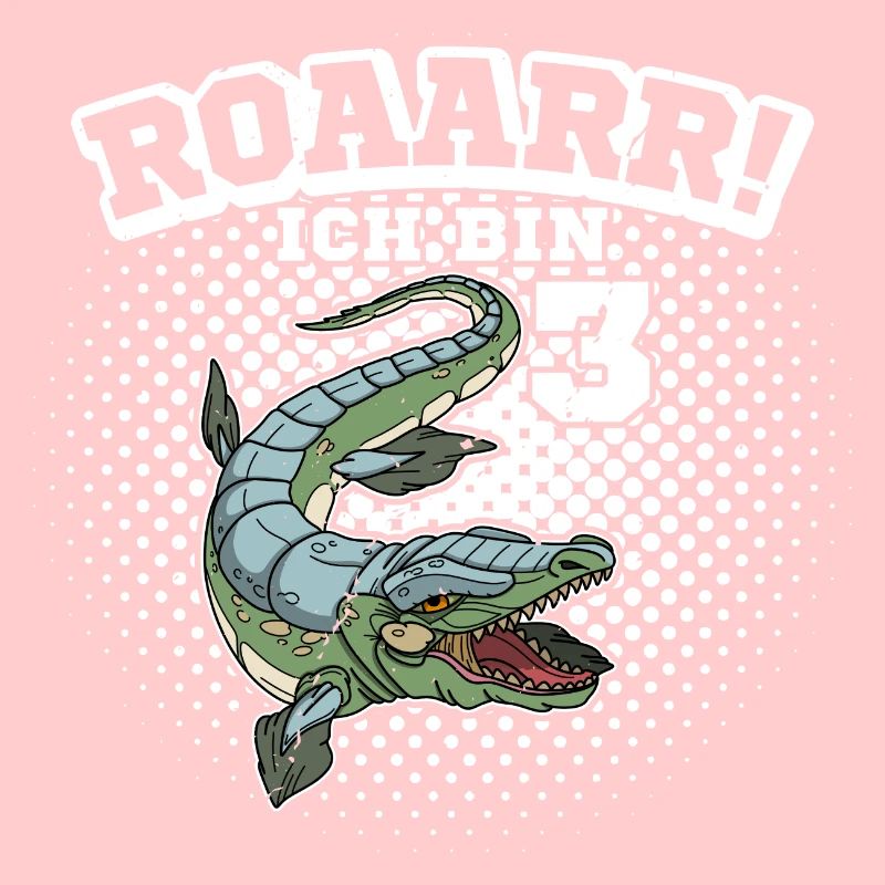 Mosasaurus Meeresreptilien Dino Urzeit Spruch