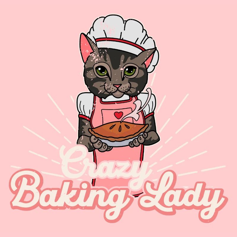 Baker Baking Rolls Sourdough Cat Saying